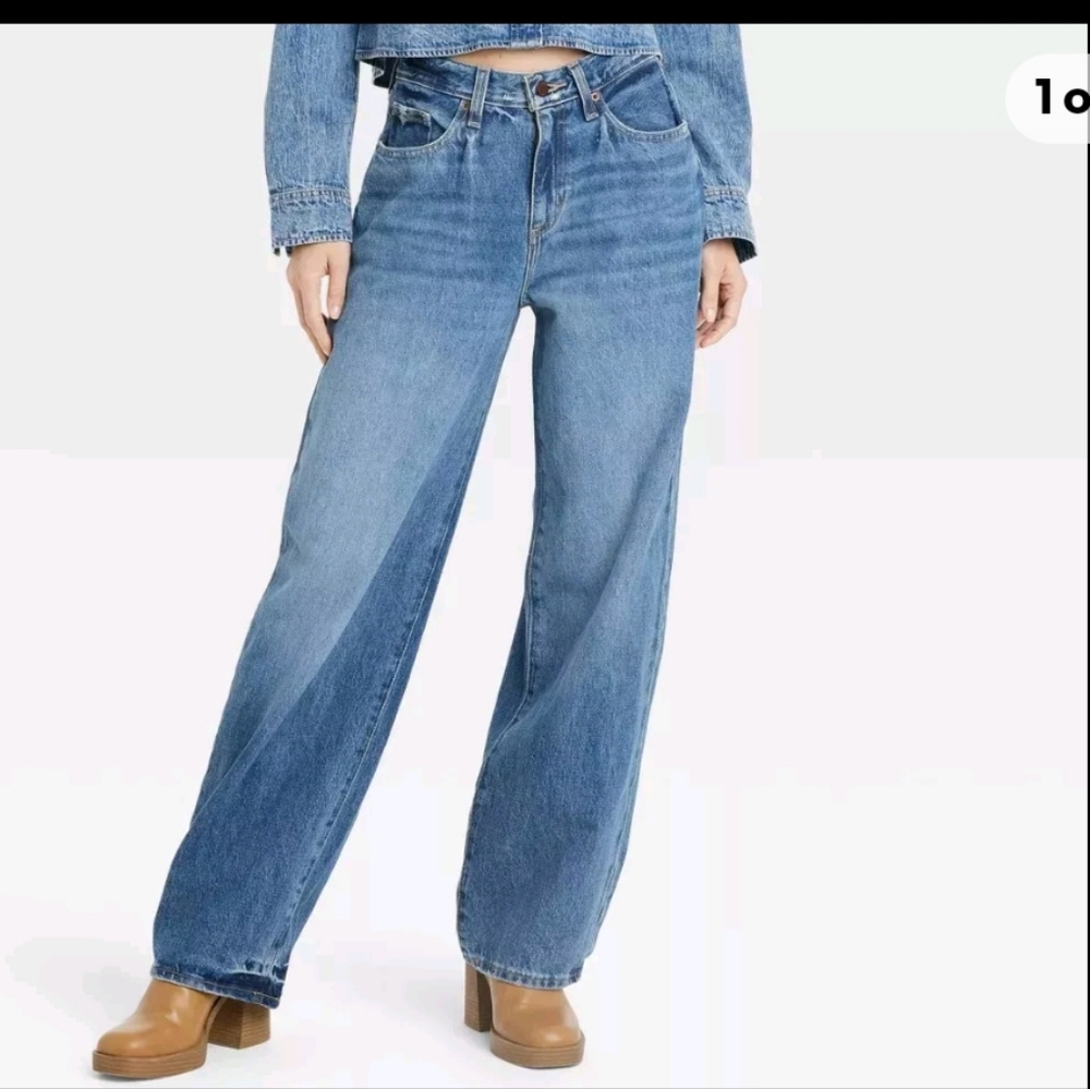 Women's Universal Thread Mid-Rise 90's Baggy Jeans Medium Wash Size 6S